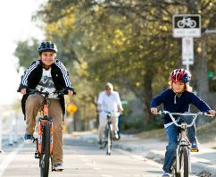 kids in bike lane